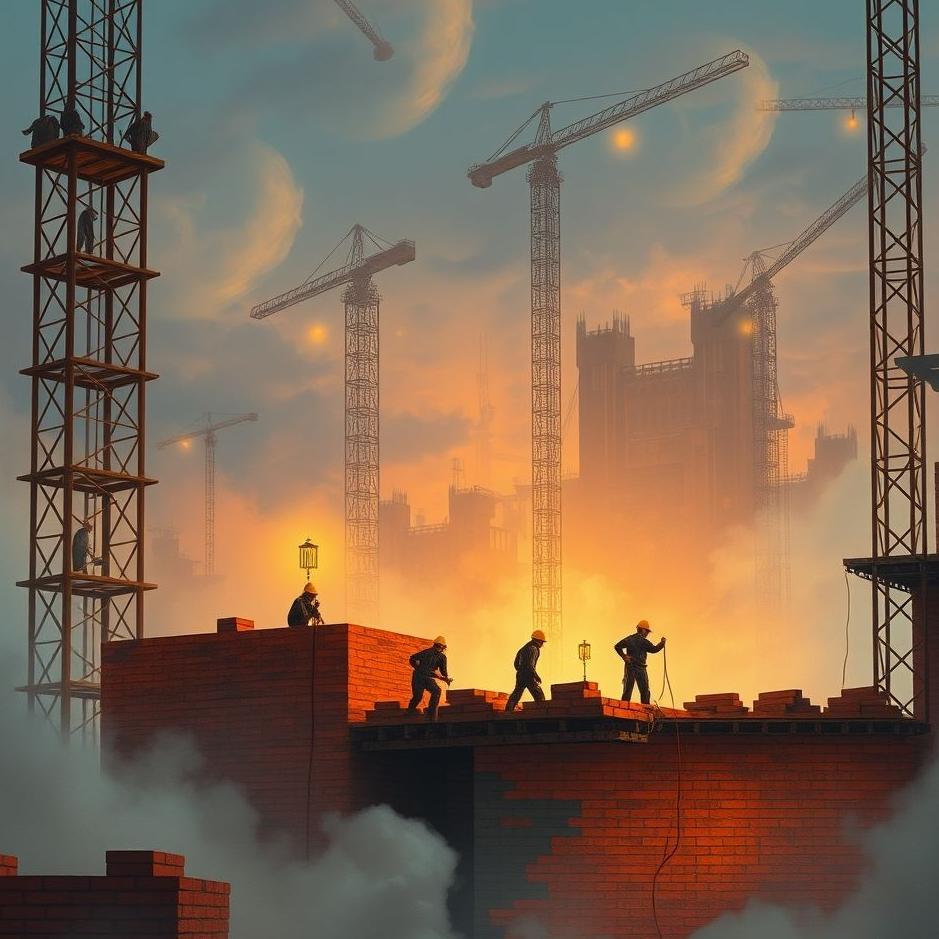 Dream : Bricklaying in a construction site in a dream