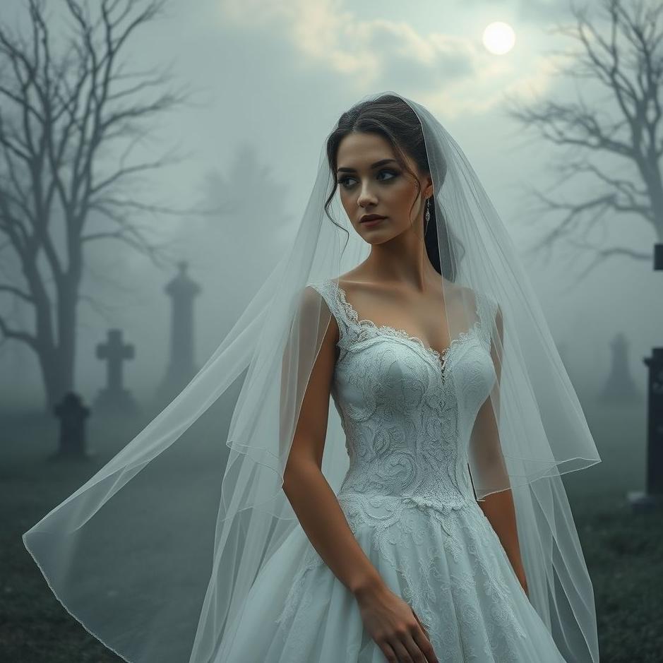 Dream : Bride in a cemetery in a dream