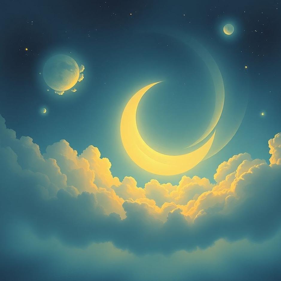 Dream : Bright crescent in a dream