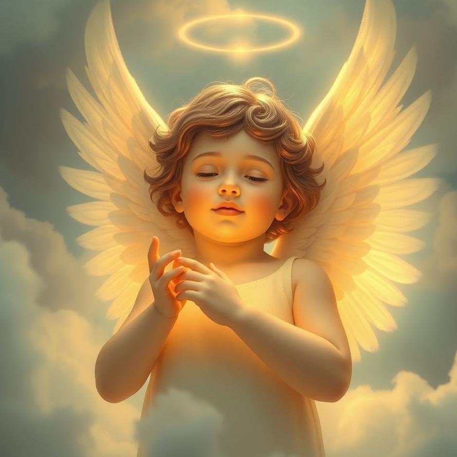 Dream : Bright-faced angel in a dream