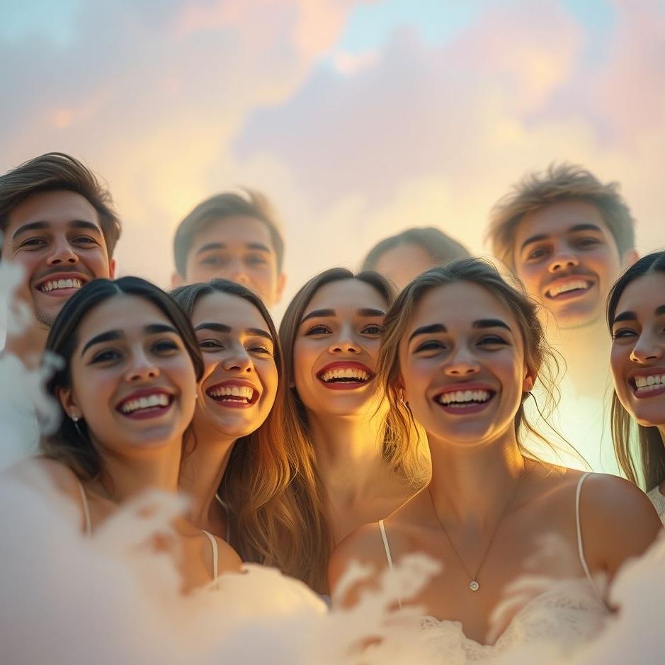 Dream : Bright-faced people in a dream