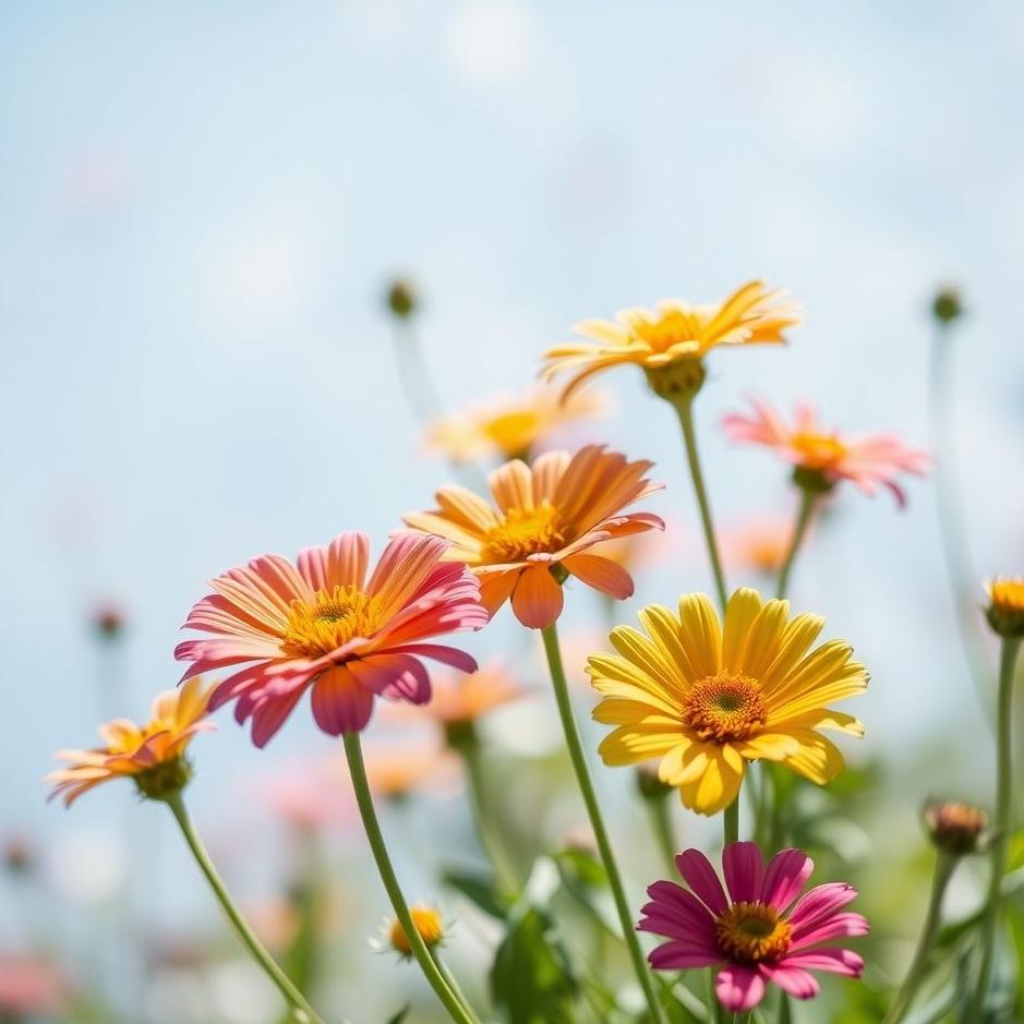 Dream : Bright flowers in a dream