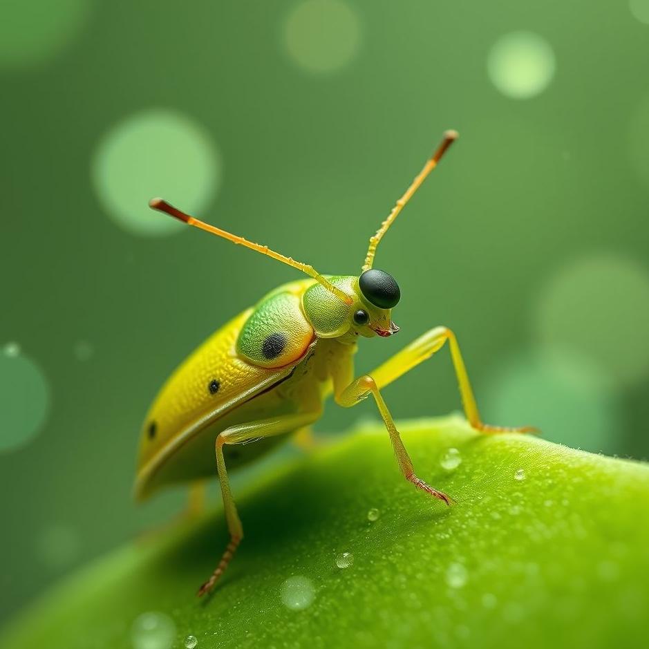 Dream : Bright green bug in a dream