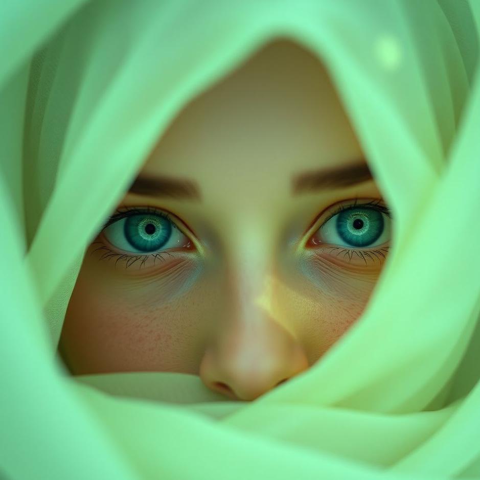 Dream : Bright green eyes in a dream