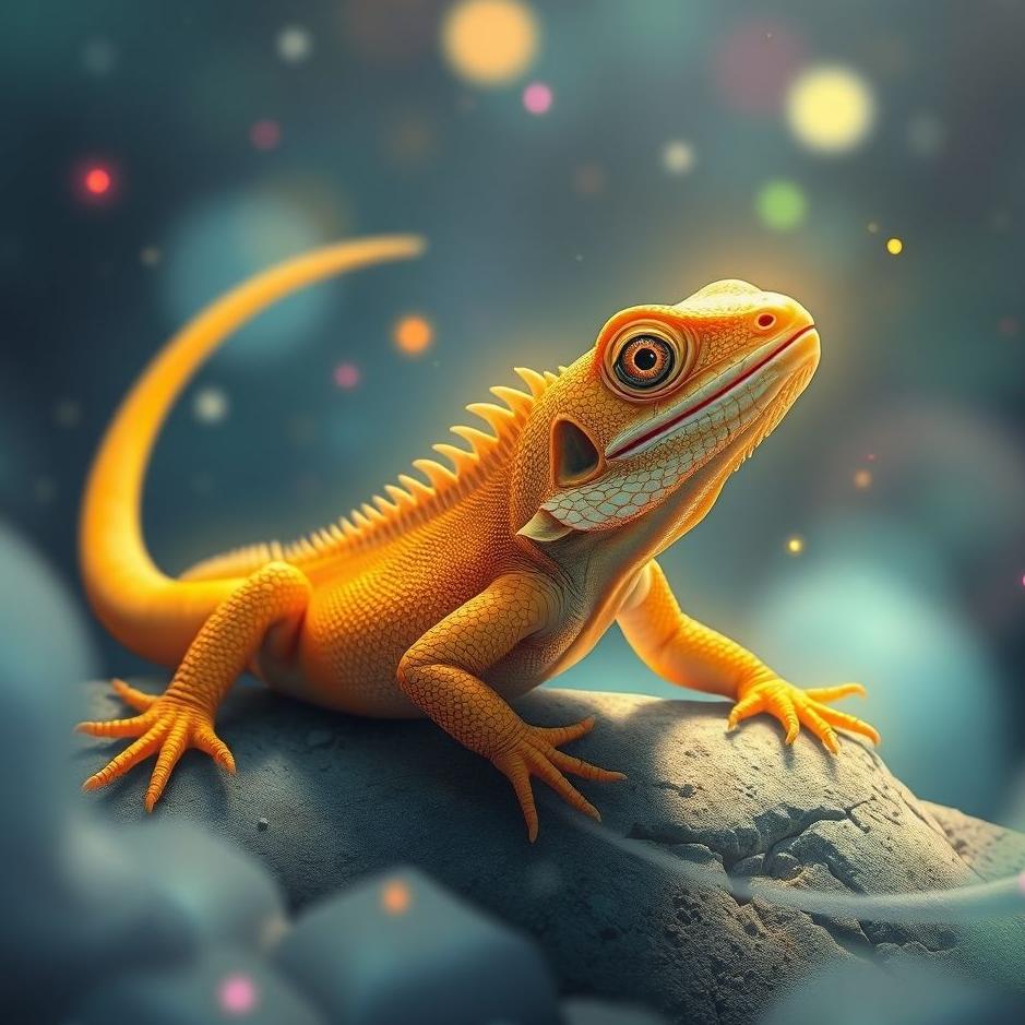 Dream : Bright lizard in a dream