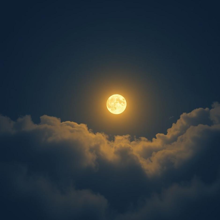 Dream : Bright moon in a dream