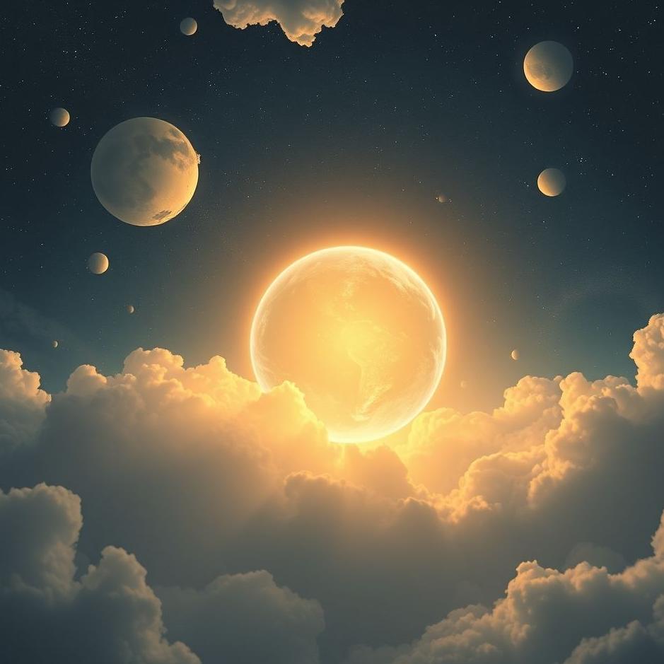 Dream : Bright planet in a dream