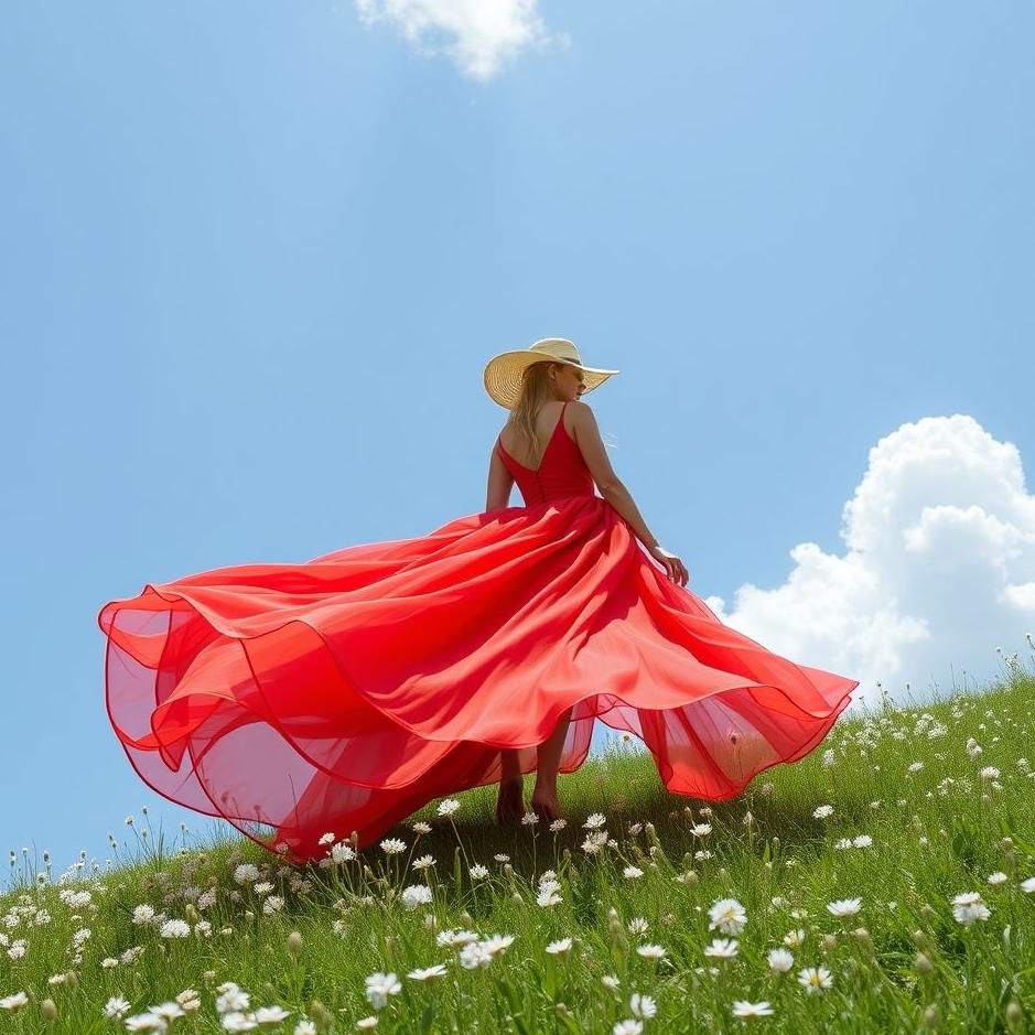 Dream : Bright red dress in a dream