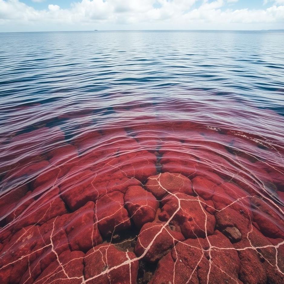 Dream : Bright red sea in a dream