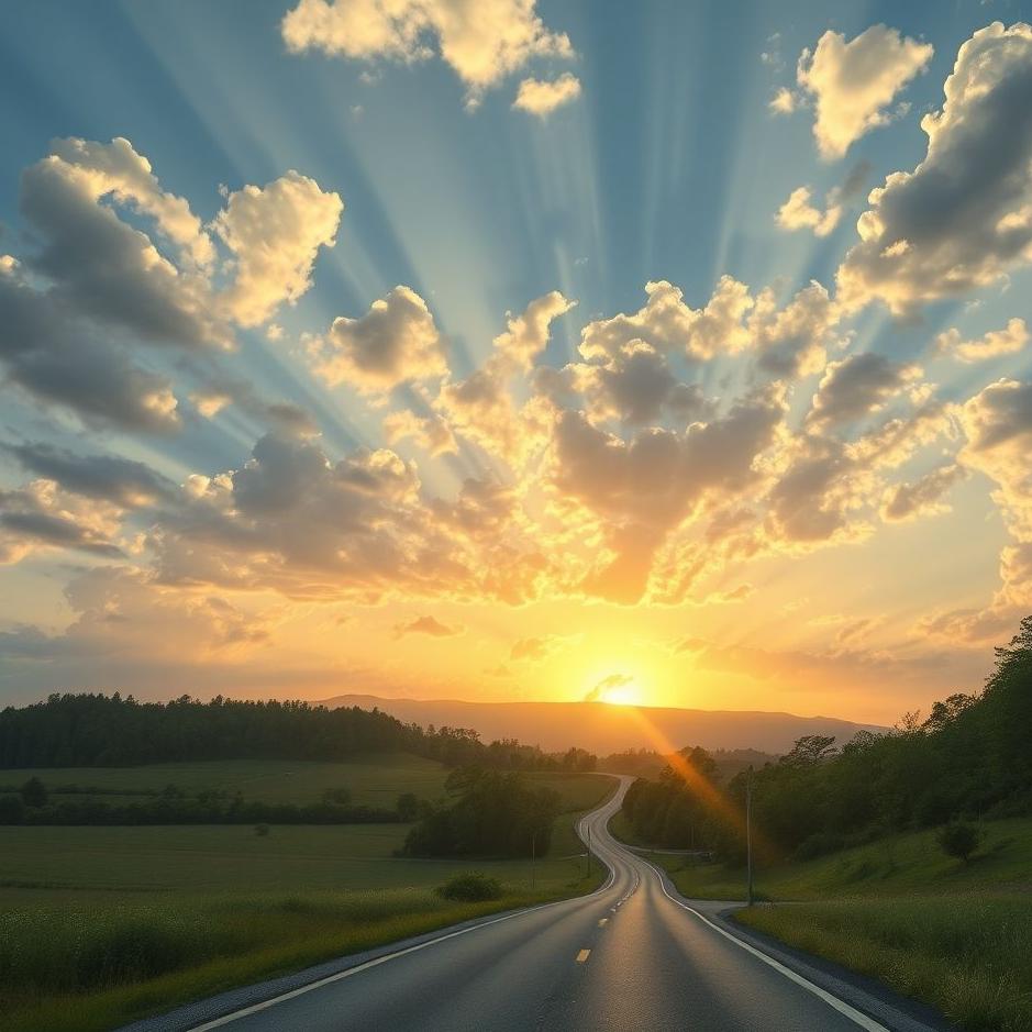 Dream : Bright road in a dream