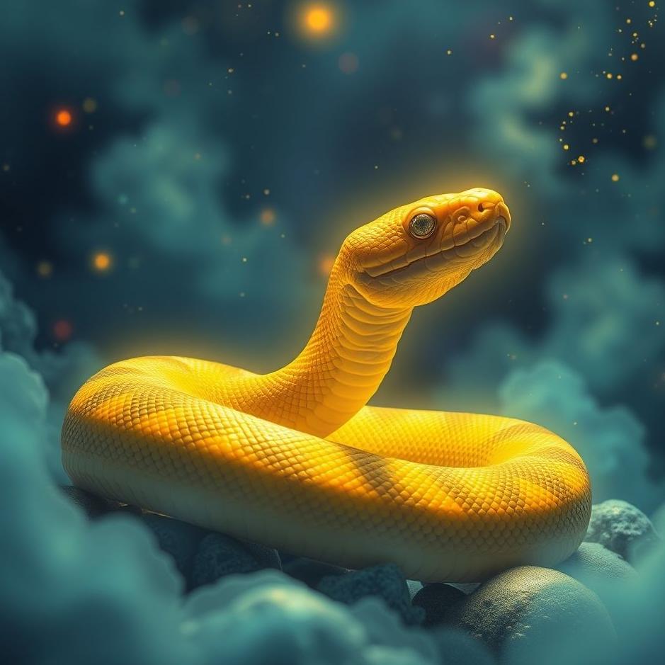 Dream : Bright snake in a dream