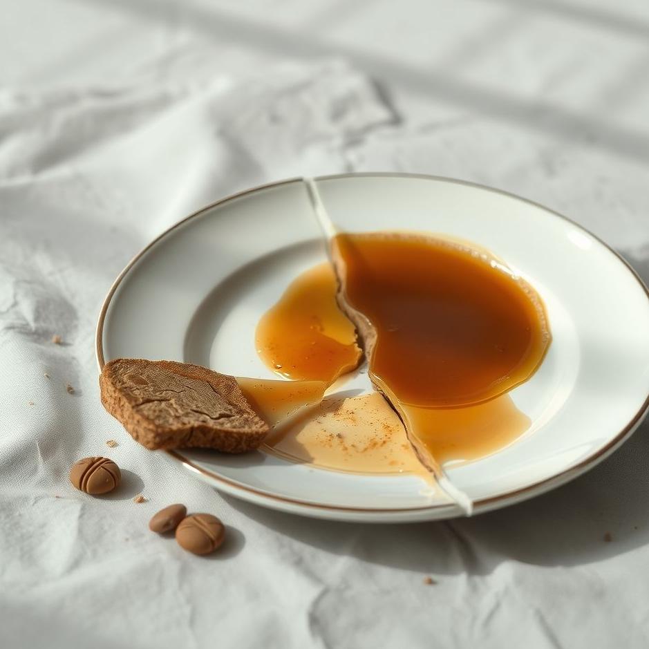 Dream : Broken coffee plate in a dream