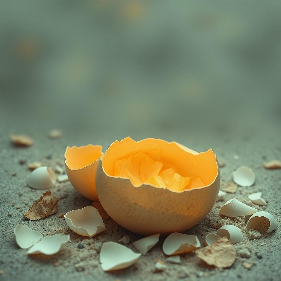 Dream : Broken eggshells in a dream