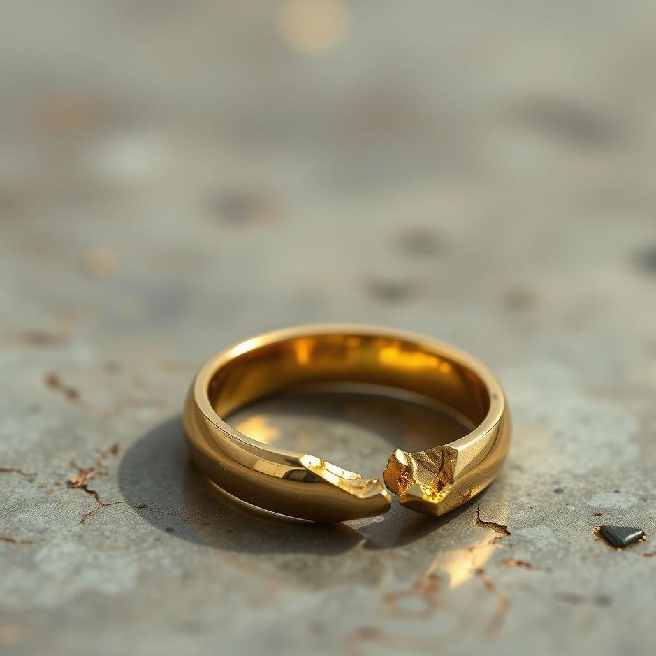 Dream : Broken gold ring in a dream