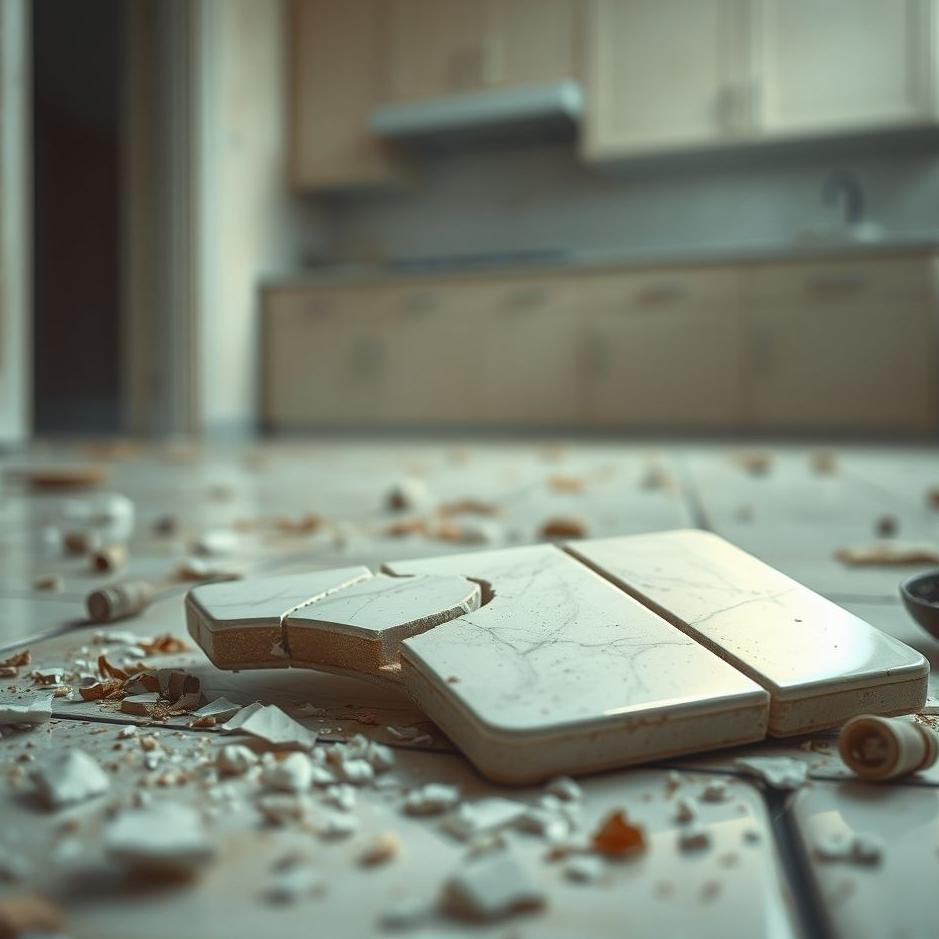 Dream : Broken kitchen tile in a dream