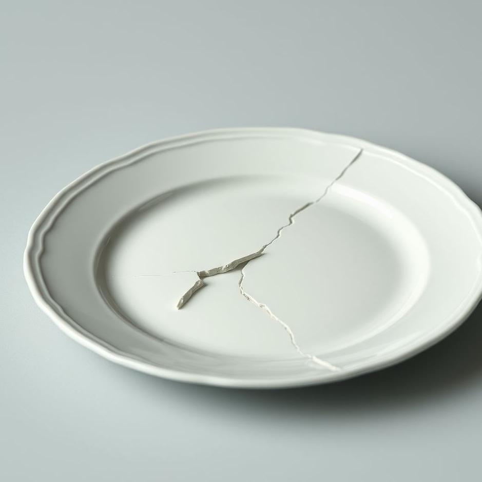 Dream : Broken porcelain plate in a dream