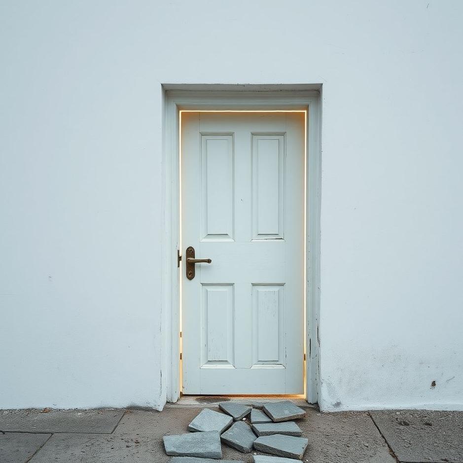 Dream : Broken white door in a dream