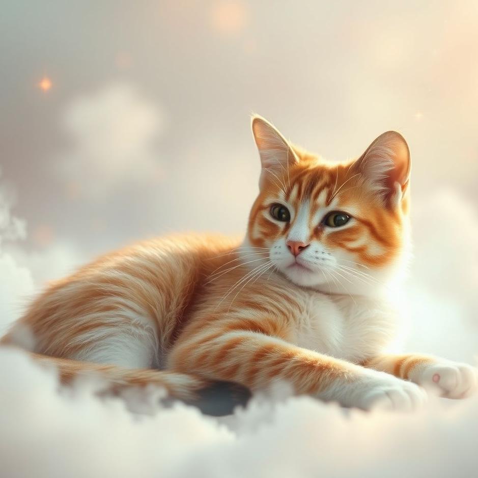 Dream : Brown and white cat in a dream