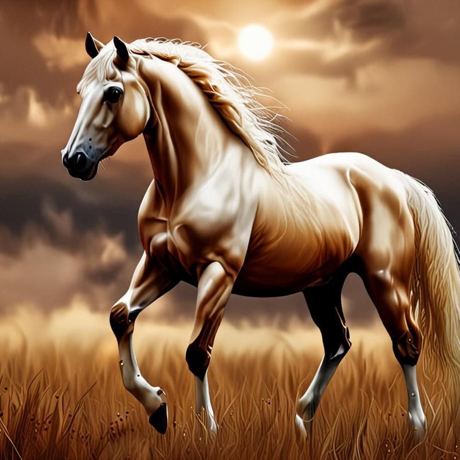 Dream : Brown and white horse in a dream