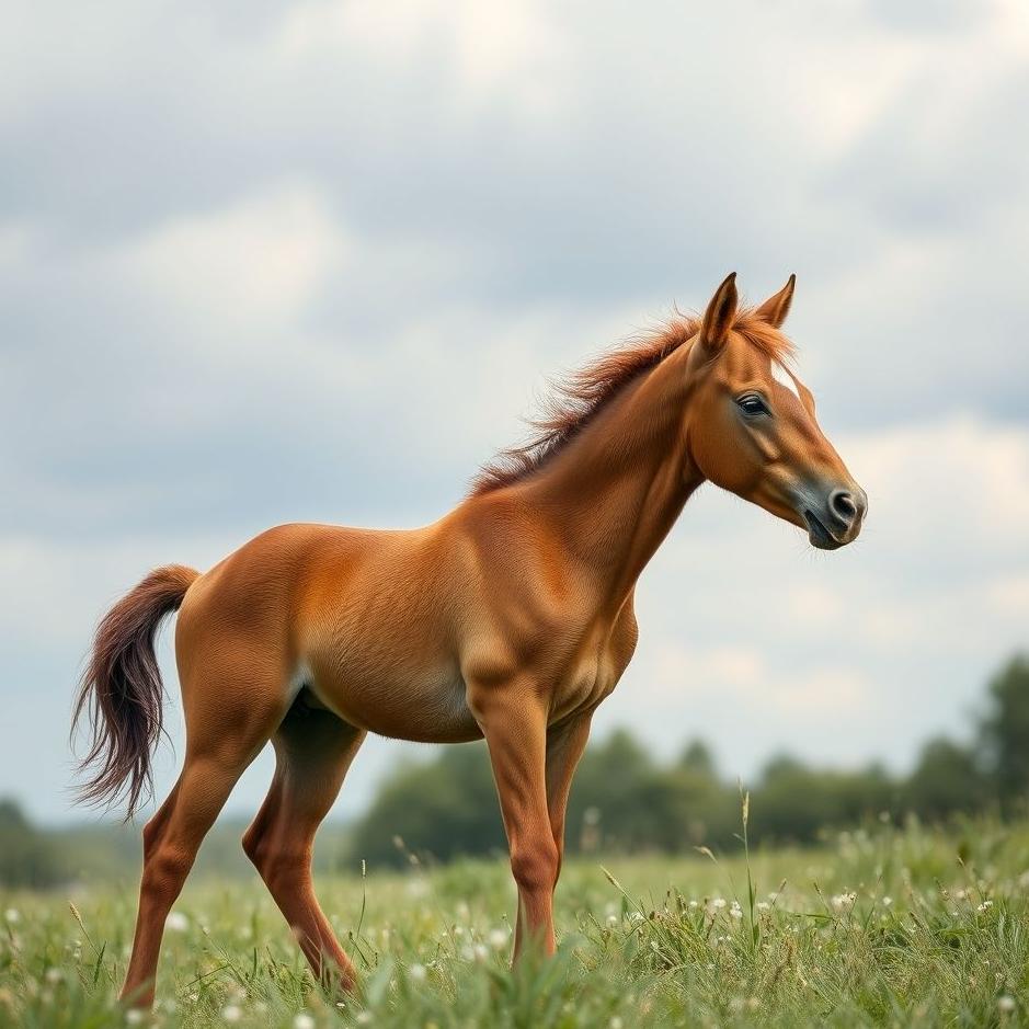 Dream : Brown baby horse in a dream