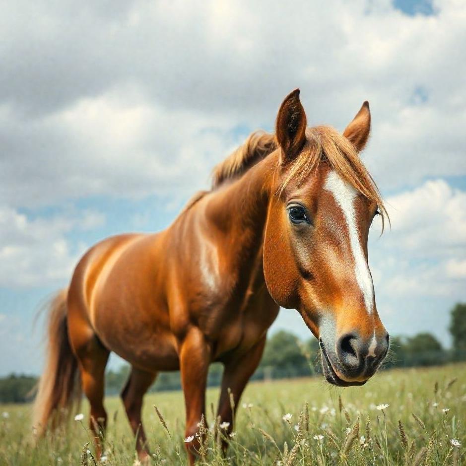 Dream : Brown beautiful horse in a dream