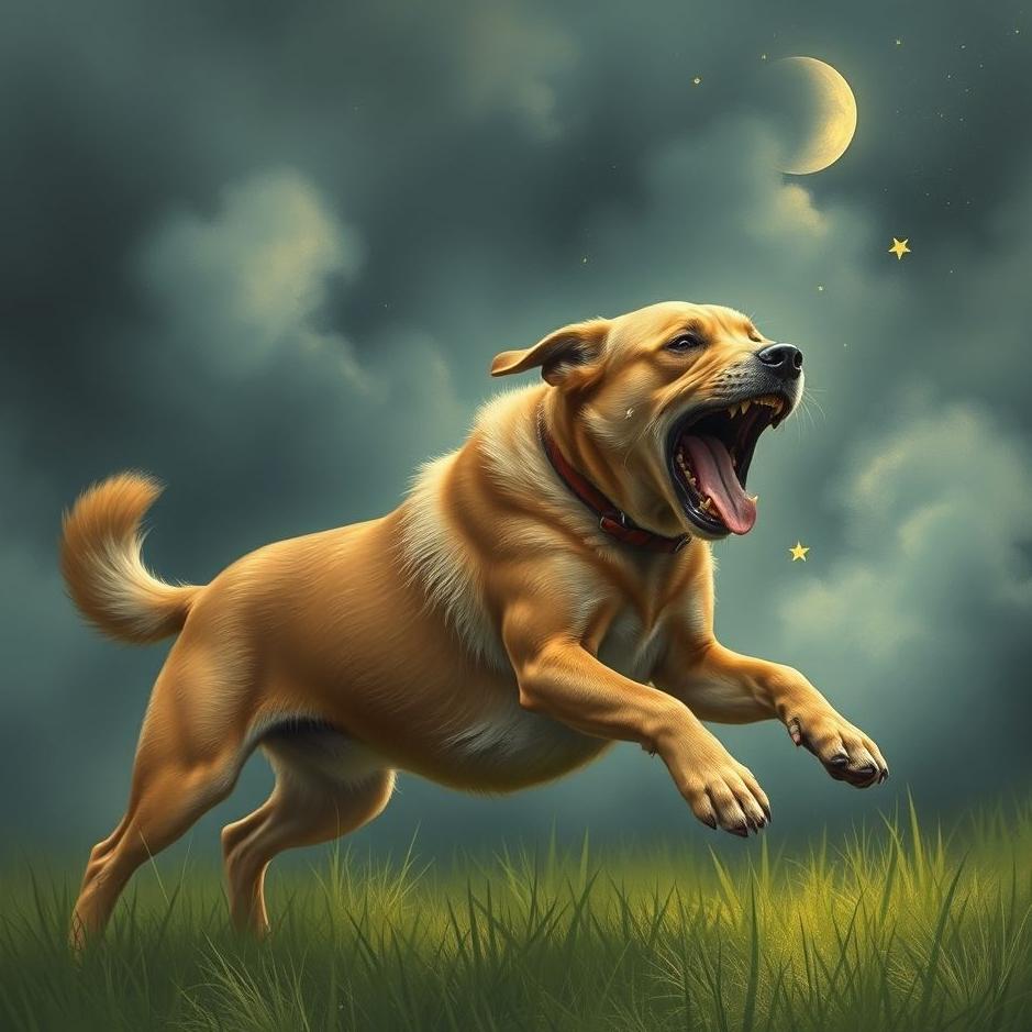 Dream : Brown dog attacking in a dream