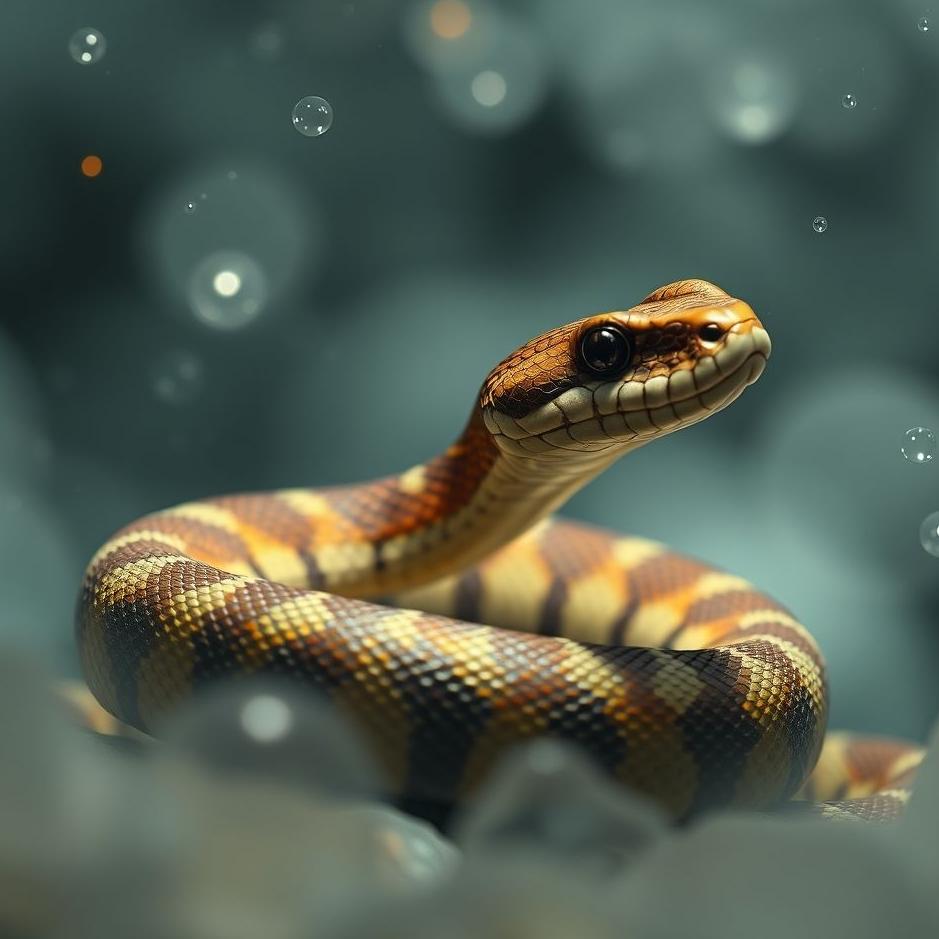 Dream : Brown striped snake in a dream