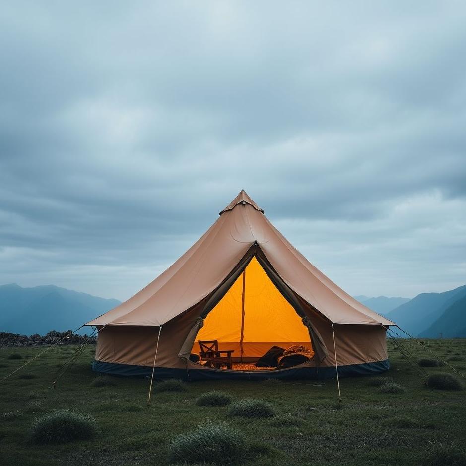Dream : Brown tent in a dream