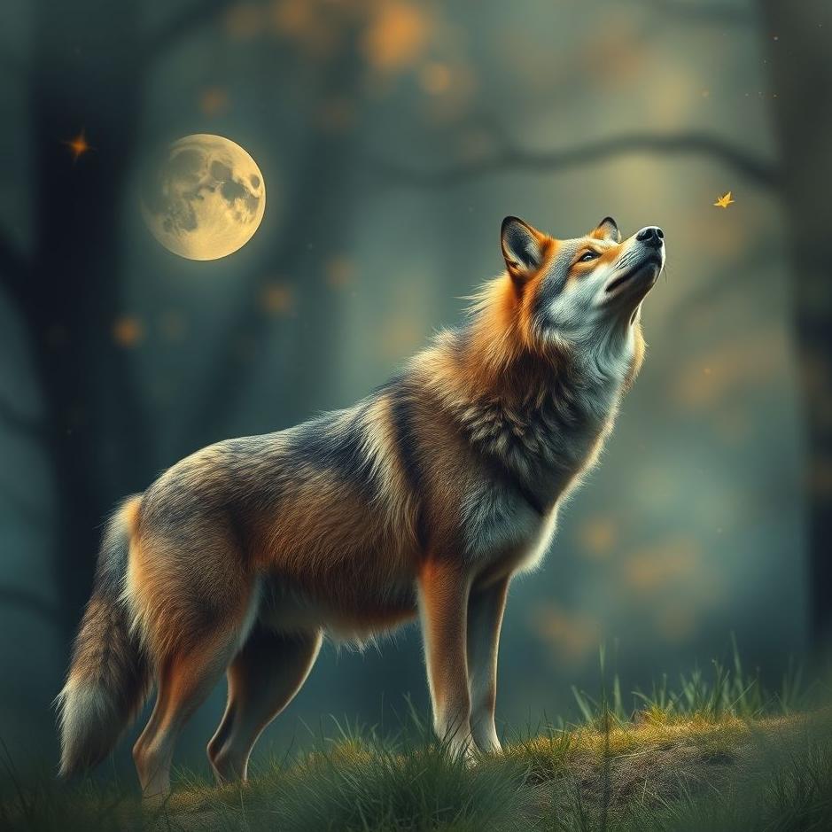 Dream : Brown wolf in a dream