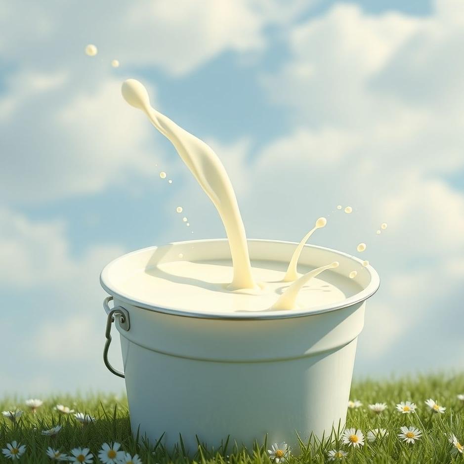 Dream : Bucket full of milk in a dream