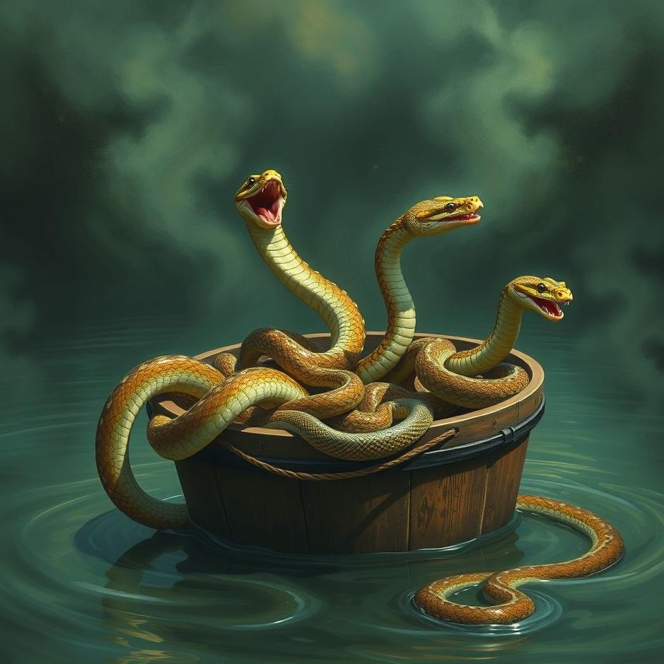 Dream : Bucket full of snakes in a dream