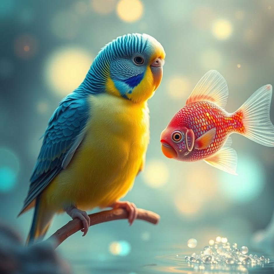 Dream : Budgie and a fish in a dream