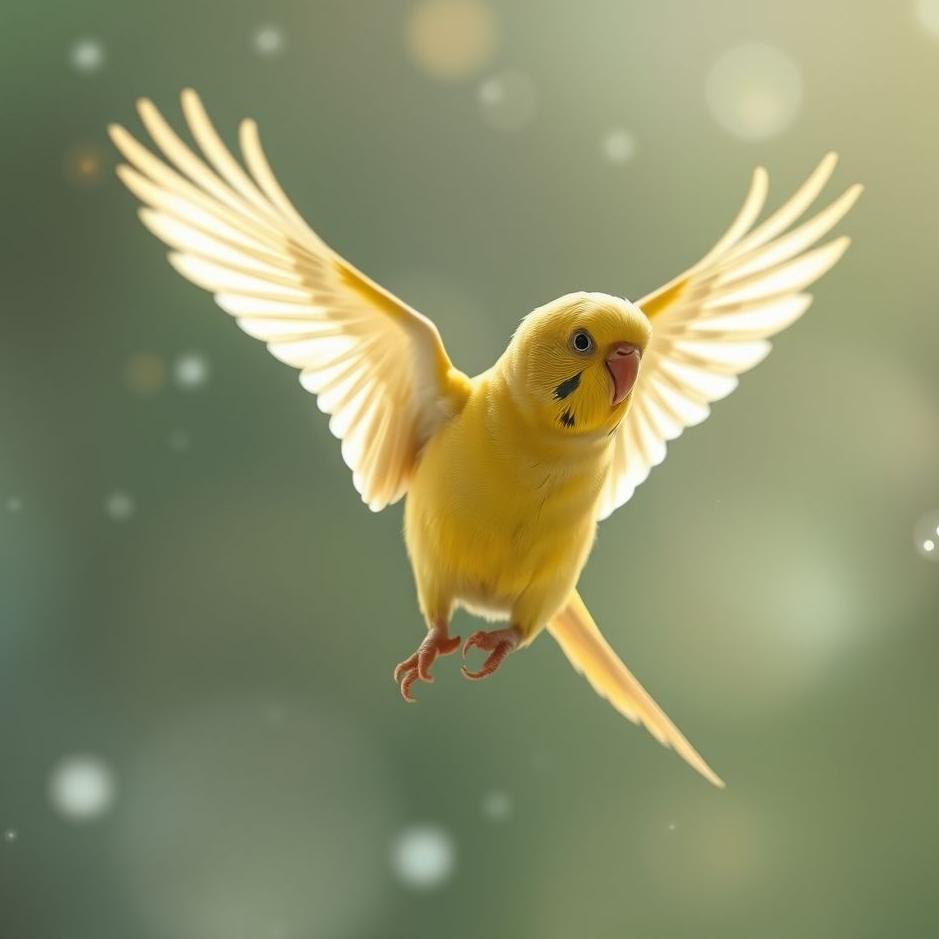 Dream : Budgie flying at home in a dream