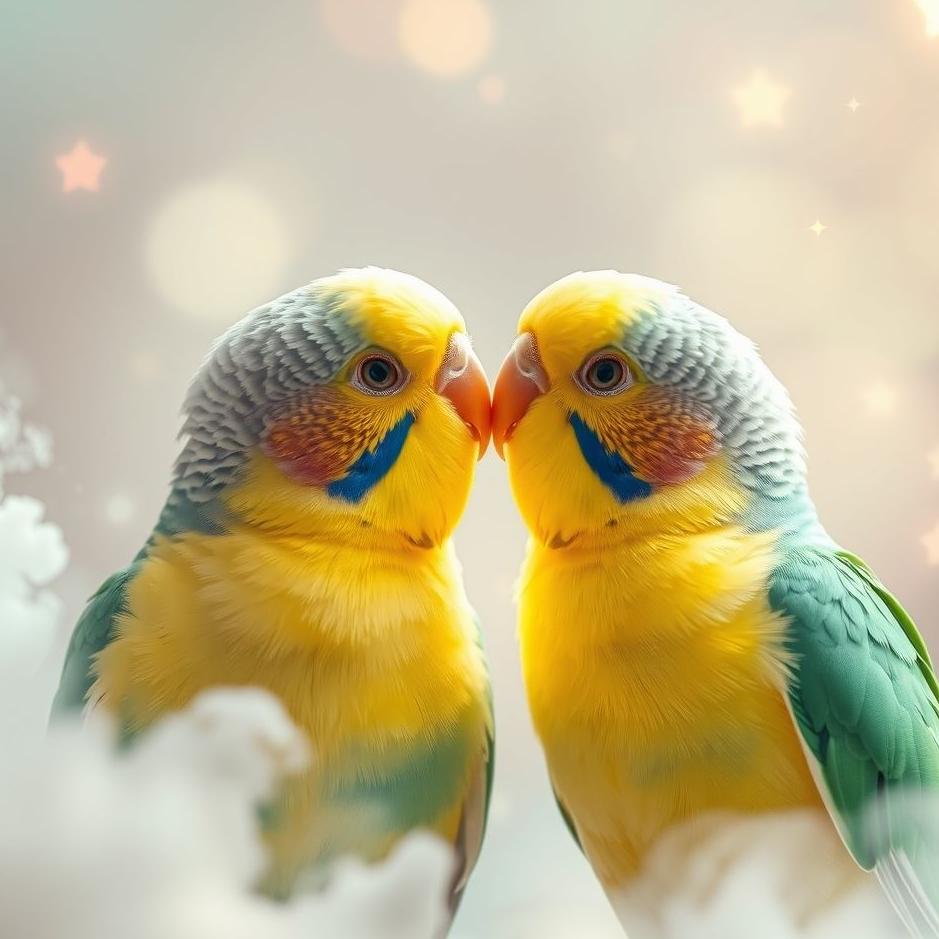 Dream : Budgie kissing in a dream