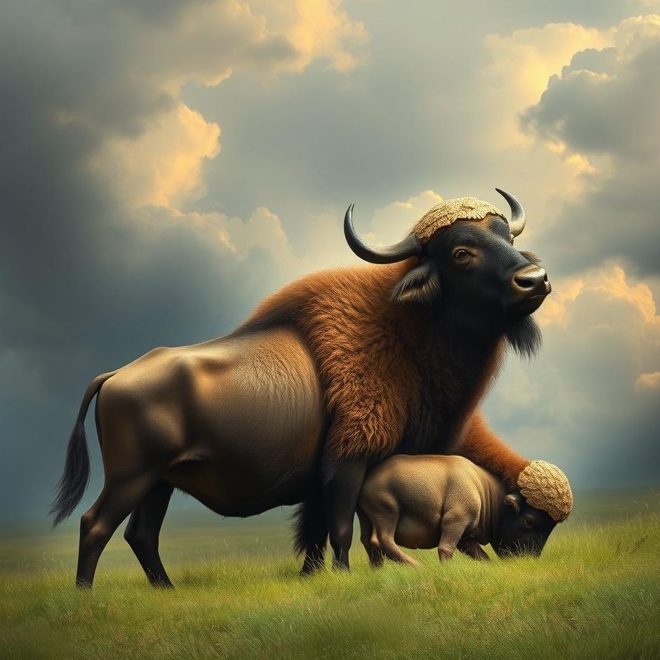 Dream : Buffalo giving birth in a dream