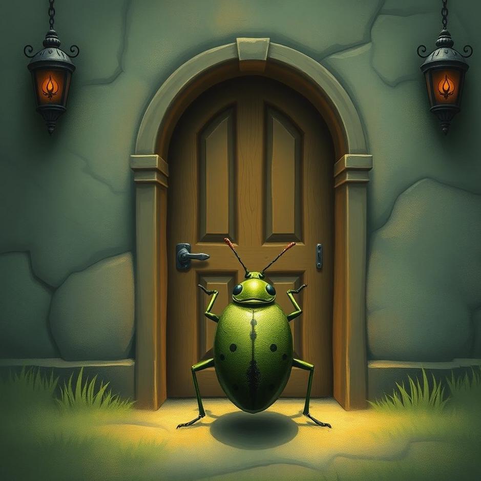 Dream : Bug in front of the door in a dream