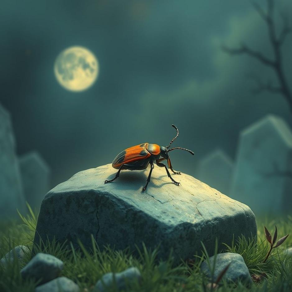 Dream : Bug on a grave in a dream