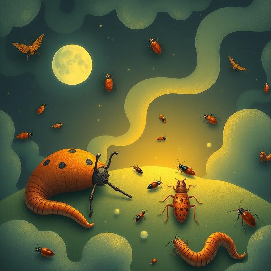 Dream : Bugs and worms at home in a dream