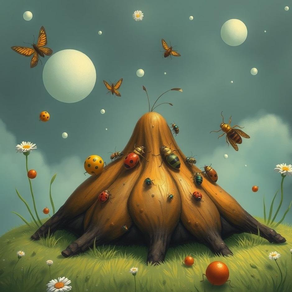 Dream : Bugs in poop in a dream