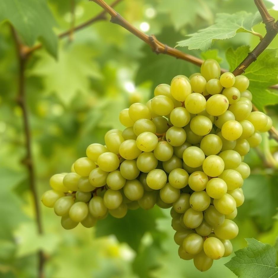 Dream : Bunches of green grapes in a dream