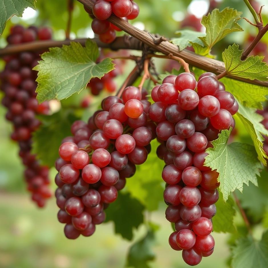 Dream : Bunches of red grapes in a dream