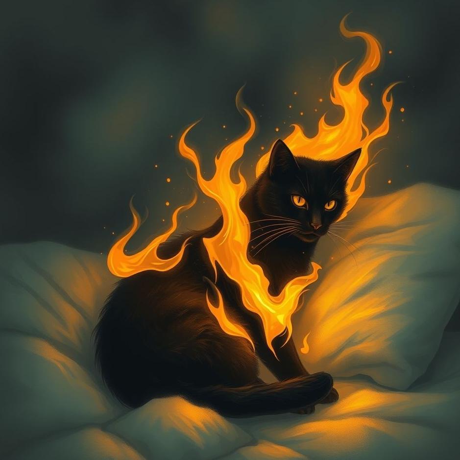 Dream : Burning a black cat in a dream
