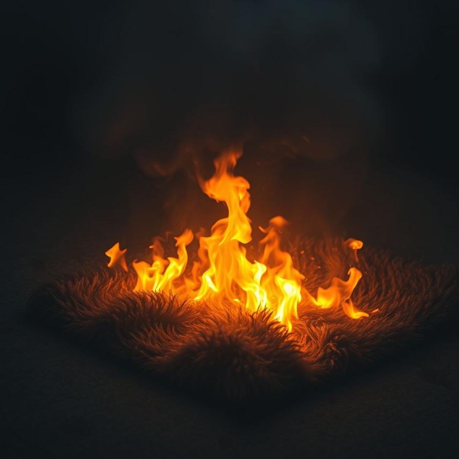 Dream : Burning a carpet in a dream