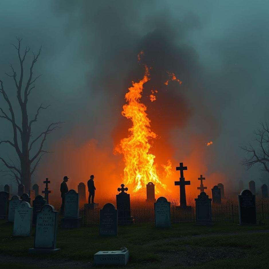 Dream : Burning a cemetery in a dream