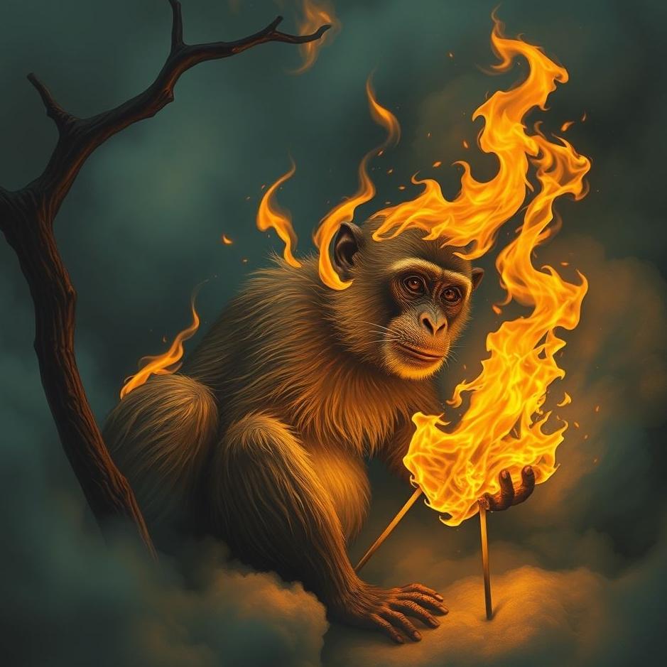 Dream : Burning a monkey in a dream