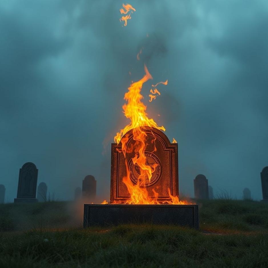 Dream : Burning a tombstone in a dream