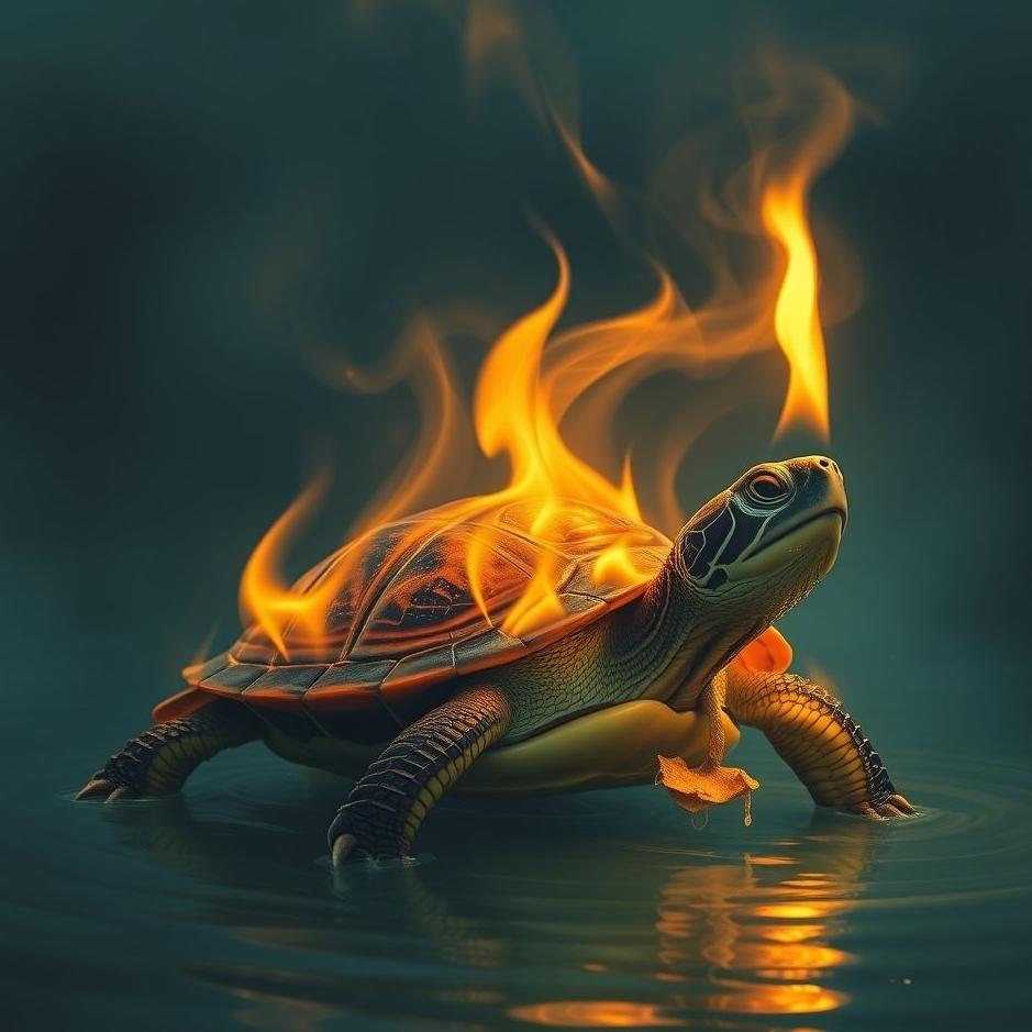 Dream : Burning a turtle in a dream