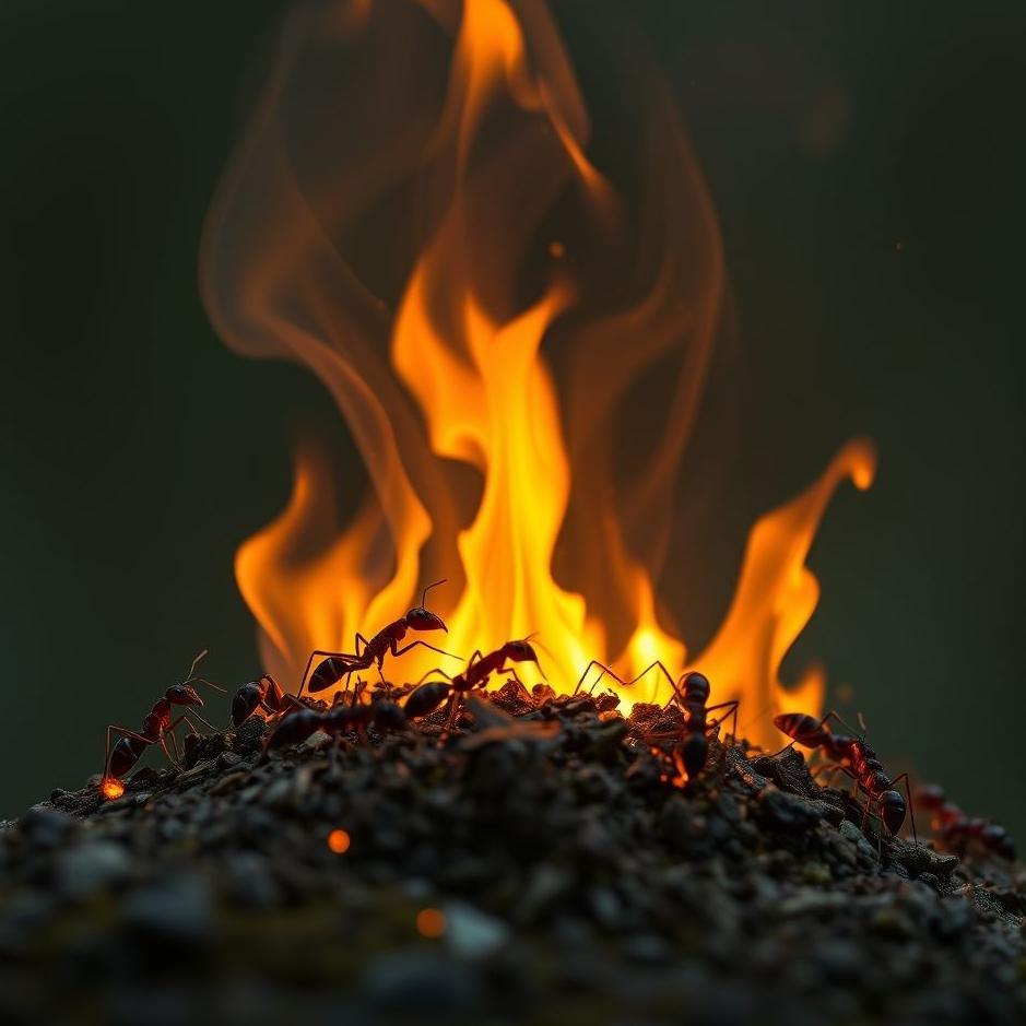 Dream : Burning ants in a dream