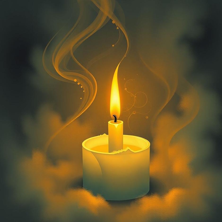 Dream : Burning candle in a dream