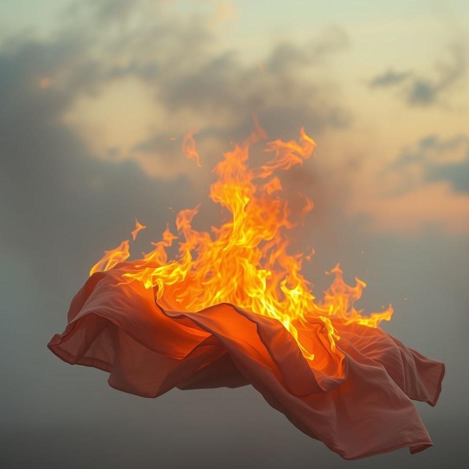 Dream : Burning fabric in a dream